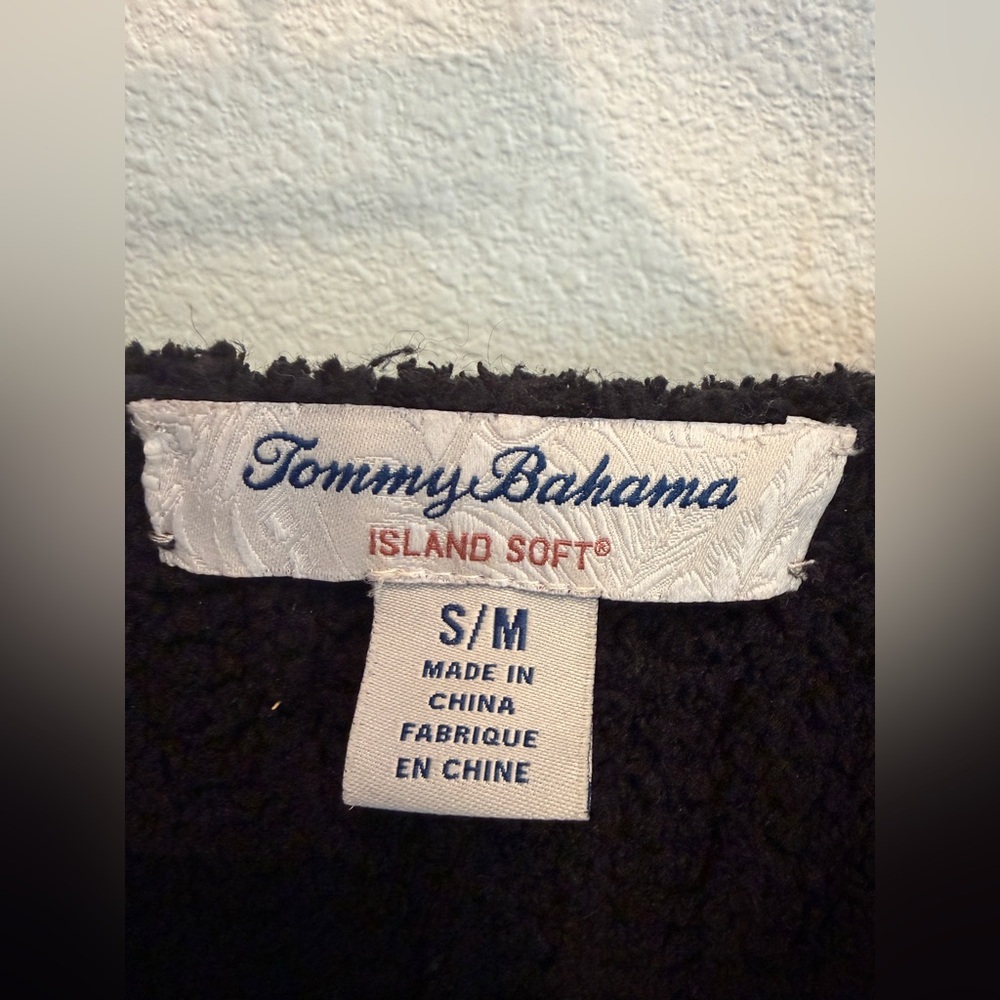 Tommy Bahama Oversized Black V-Neck Poncho Sweater - Picture 6 of 11